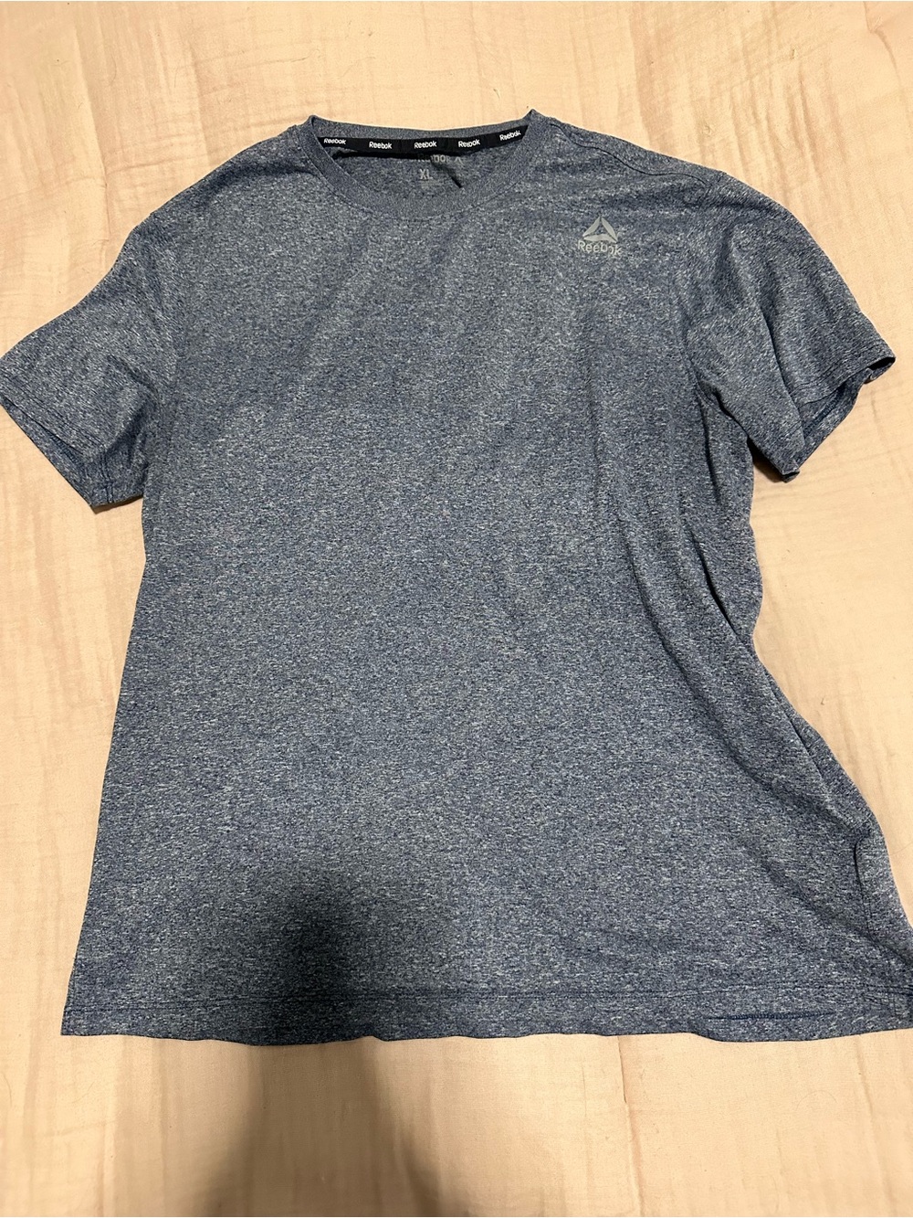 Reebok Men's Heather Navy Short-Sleeve Athletic Tee